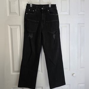 Unknown Black Distressed Jeans 27W